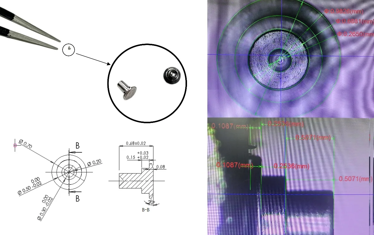 Endoscope articulation joint rivets | Precision riveting